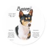 Basenji (tricolor) History Design stickers