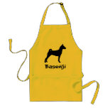 Basenji w/ Cool Text (in black) Aprons