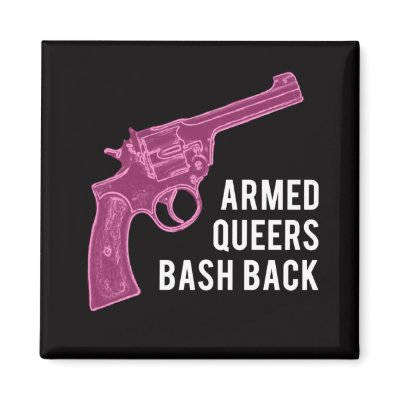 Bash Back magnet (pink pistol) by destructobot