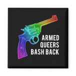 Bash Back magnet (rainbow pistol)