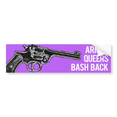 Bash Back sticker (purple) Bumper Stickers by destructobot