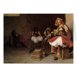 "Bashi-Bazouk Singing" by Jean Leon Gerome Greeting Cards