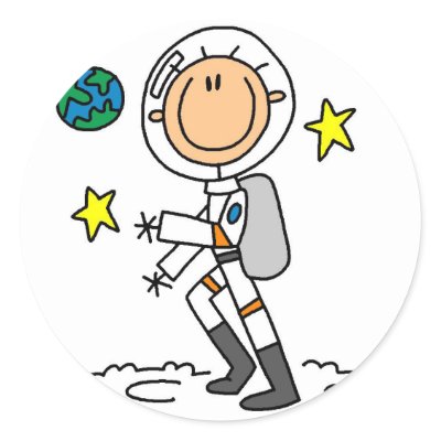 Basic Astronaut Tshirts and Gifts Sticker by stick_figures