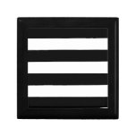 Basic Black and White Stripes Keepsake Box