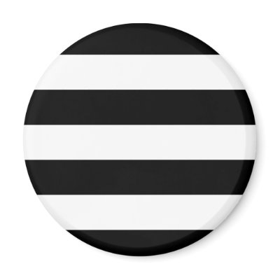 Basic Black and White Stripes Magnet by AbbyCastro