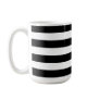 Basic Black and White Stripes Coffee Mugs