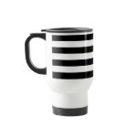 Basic Black and White Stripes Mugs