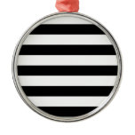 Basic Black and White Stripes Ornament