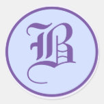 Basic Blue and Purple Monogram Initial Sticker