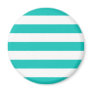 Basic Bluegreen Stripes Pattern Magnet