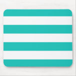 Basic Bluegreen Stripes Pattern Mouse Pad