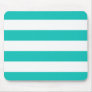 Basic Bluegreen Stripes Pattern Mouse Pad