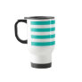 Basic Bluegreen Stripes Pattern Mugs