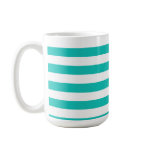 Basic Bluegreen Stripes Pattern Mug