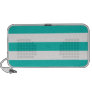 Basic Bluegreen Stripes Pattern Mp3 Speaker