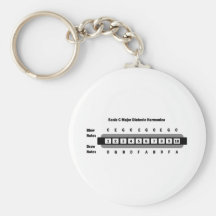 Basic C Major Diatonic Harmonica Keychain