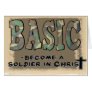 BASIC CHRISTIAN ACRONYM - SOLDIER IN CHRIST GREETING CARD
