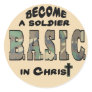 BASIC CHRISTIAN ACRONYM - SOLDIER IN CHRIST ROUND STICKERS
