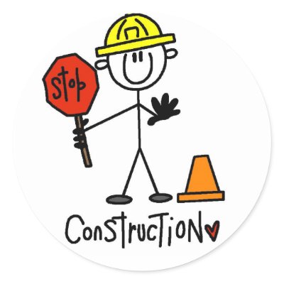 Basic Construction Tshirts and Gifts Sticker by stick_figures