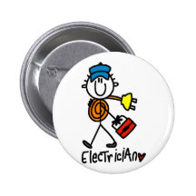 Basic Electrician Tshirts and Gifts Button