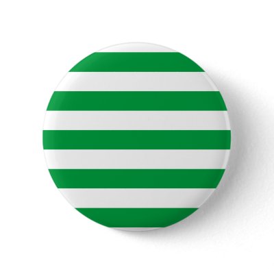 Basic Green and White Stripes Pattern Button by AbbyCastro