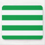 Basic Green and White Stripes Pattern Mouse Pads