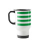 Basic Green and White Stripes Pattern Mug
