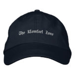 Basic hat w/fancy text embroidered hats