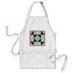 Basic Hourglass in Turquoise and Peach Aprons