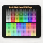 Basic HTML Web Colours Mousepad