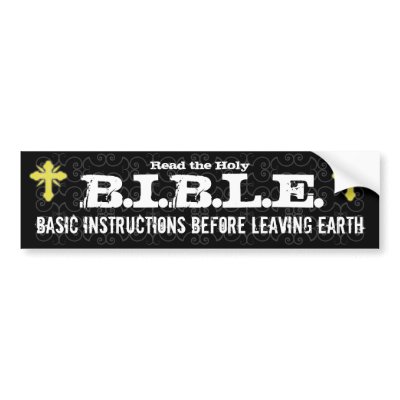 Basic Instructions Before Leaving Earth Christian Bumper Sticker by cutencomfy