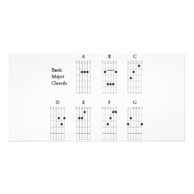 Basic Major Chords Photo Greeting Card