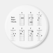 Basic Major Chords Refrigerator Magnet