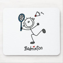 Basic Male Stick Figure Badminton Mousepads