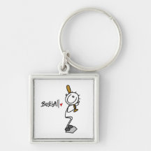 Basic Male Stick Figure Baseball T-shirts and Gift Keychains