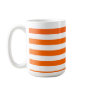 Basic Orange and White Stripes Pattern Coffee Mug