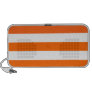 Basic Orange and White Stripes Pattern Pc Speakers