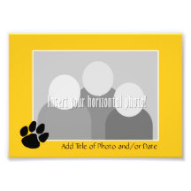 Basic Photo Frame with Tiger Paw Print