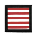 Basic Red and White Stripes Pattern Keepsake Boxes