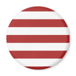 Basic Red and White Stripes Pattern Refrigerator Magnet