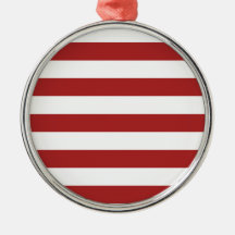 Basic Red and White Stripes Pattern Christmas Ornaments