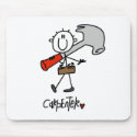 Basic Stick Figure Carpenter Tshirts and Gifts mousepads