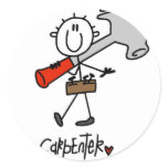 Basic Stick Figure Carpenter Tshirts and Gifts Stickers
