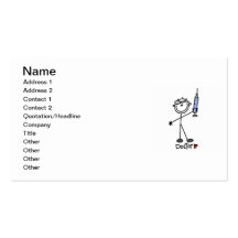 Basic Stick Figure Doctor Business Cards