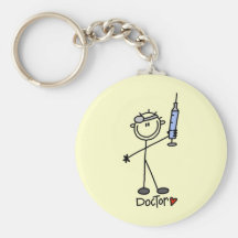 Basic Stick Figure Doctor Keychains