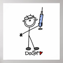 Basic Stick Figure Doctor Poster