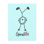 Basic Stick Figure Gymnastics Tshirts and Gifts postcards