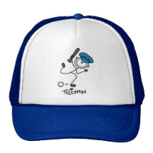 Basic Stick Figure Police Officer Mesh Hat