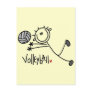 Basic Stick Figure Volleyball Tshirts and Gifts Post Cards