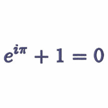 Basic T-Shirt: Euler's identity small, purple